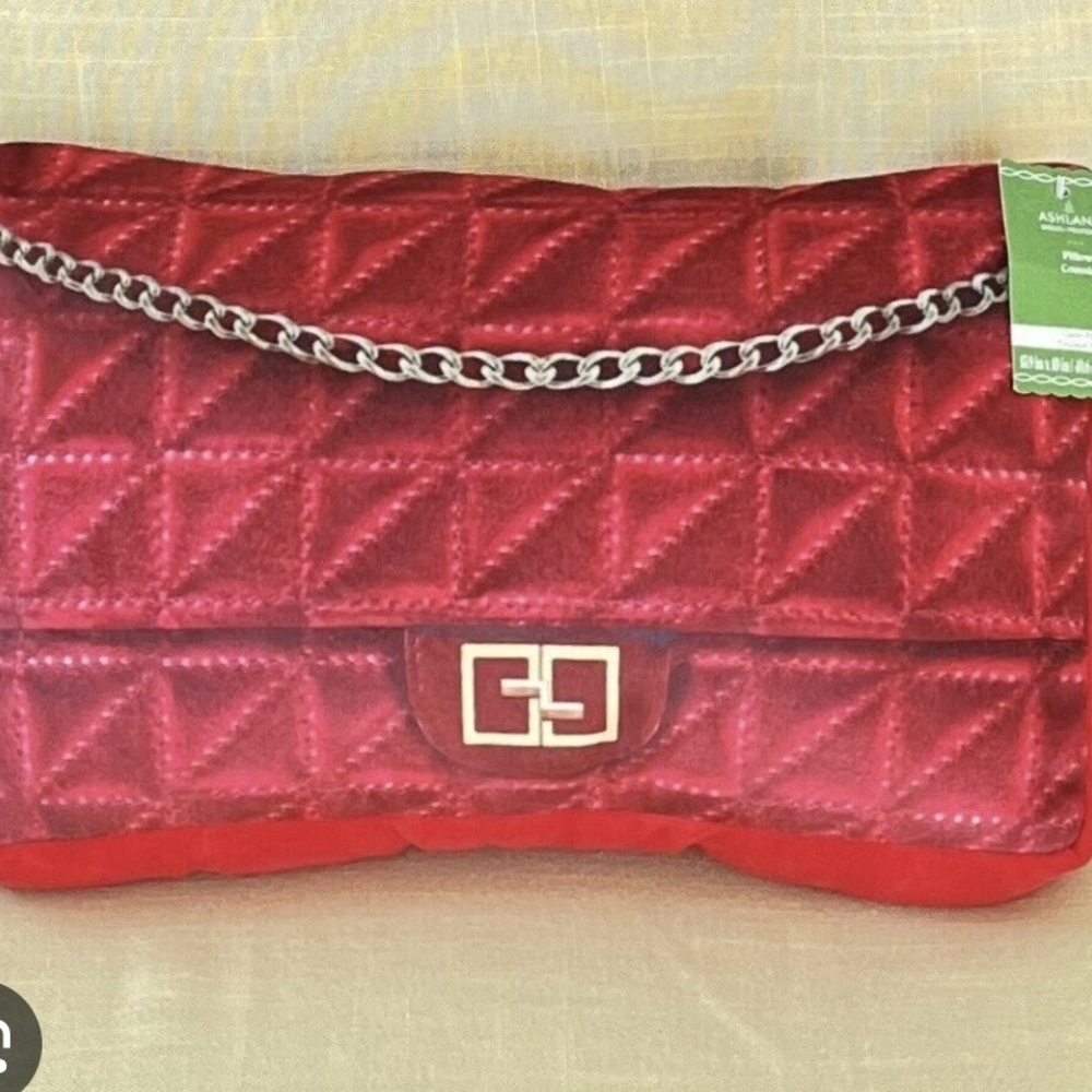 Ashland Spring Color Pop Red Quilted Purse Pillow